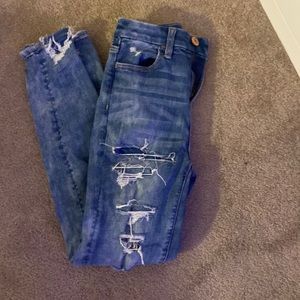 Blue American eagle jeans, size 00 short